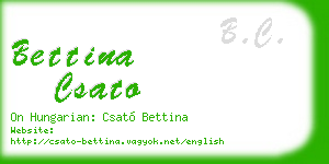 bettina csato business card
